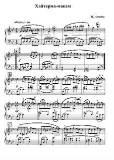 Haytarma-makam for Quartet: Version for piano by Nazim Amedov