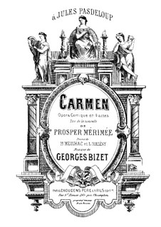 Complete Opera: Piano score by Georges Bizet