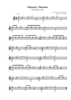 Heaven, Heaven: For guitar solo (C Major) by folklore