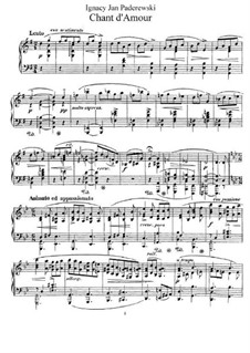 Chant d'Amour: Chant d'Amour by Ignacy Jan Paderewski