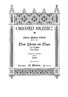 Preludes and Fugues. Prelude and Fugue in E Major, Op.31 No.1: For organ by Horace Wadham Nicholl