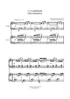 No.17 La Babillarde (Chatterbox): For two pianos by Johann Friedrich Burgmüller