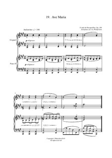 No.19 Ave Maria: For two pianos by Johann Friedrich Burgmüller