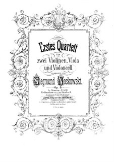 String Quartet No.1 in D Minor, Op.9: Viola part by Zygmunt Noskowski