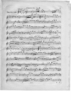 Grand Septet in E Flat Major, Op.25: Clarinet part by Ferdinand Ries