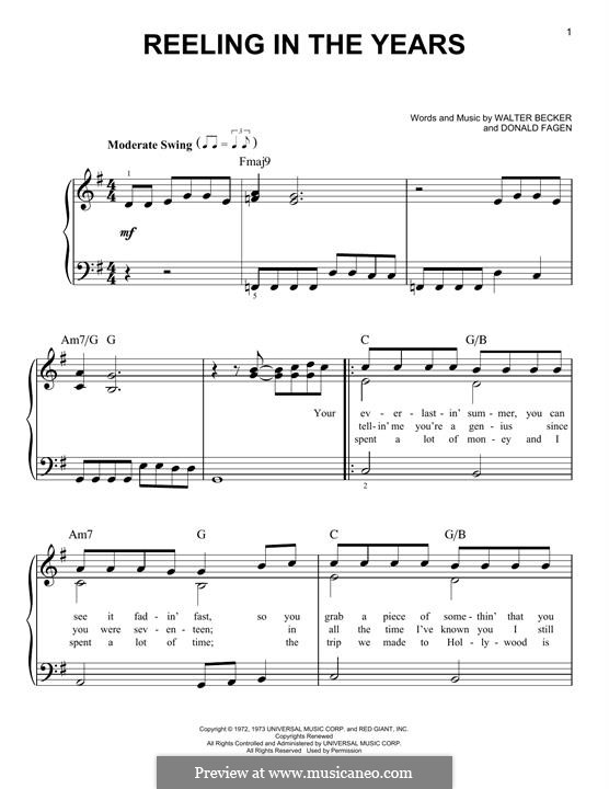 Reelin' in the Years (Steely Dan) by D. Fagen, W. Becker on MusicaNeo