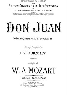 Complete Opera: Redaction by Durdilly by Wolfgang Amadeus Mozart