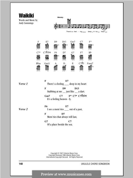 Waikiki: Lyrics and chords by Andy Cummings