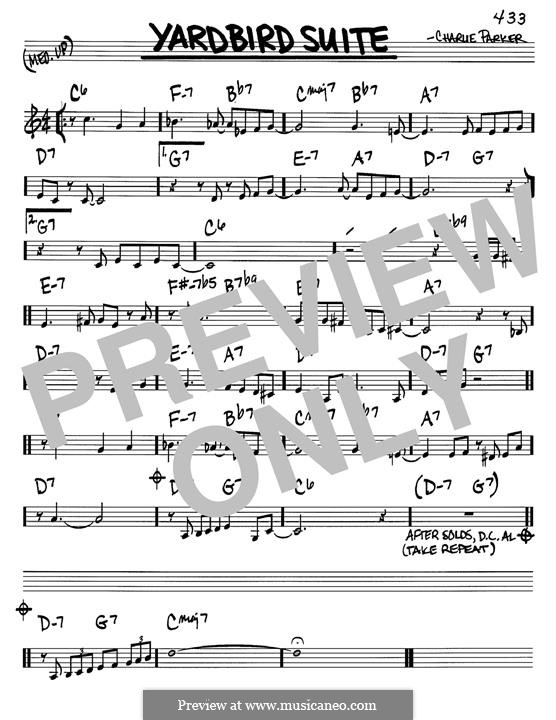 Yardbird Suite: For instrument in C by Charlie Parker