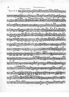 Six String Trios, Op.17: Trios No.1-3 – cello part by Paul Wranitzky