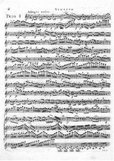 Six String Trios, Op.17: Trios No.1-3 – violin part by Paul Wranitzky
