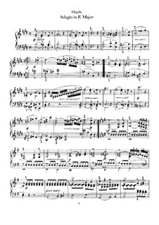 Adagio in E Major: For piano by Joseph Haydn