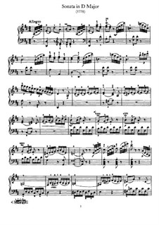 Sonata for Piano No.34 in D Major, Hob.XVI/33: For a single performer by Joseph Haydn