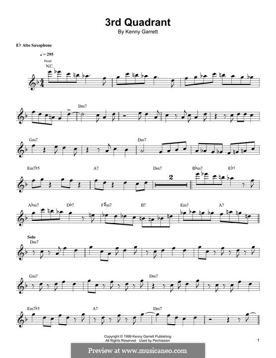 3rd Quadrant: For alto saxophone by Kenny Garrett