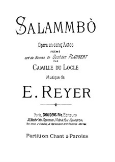 Salammbo: Vocal score by Ernest Reyer