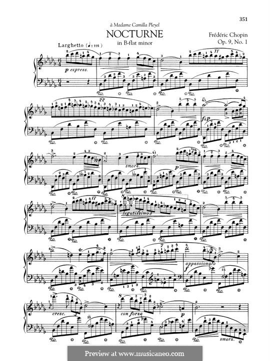No.1 in B Flat Minor: For piano by Frédéric Chopin
