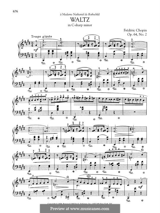 No.2 in C Sharp Minor: For piano by Frédéric Chopin