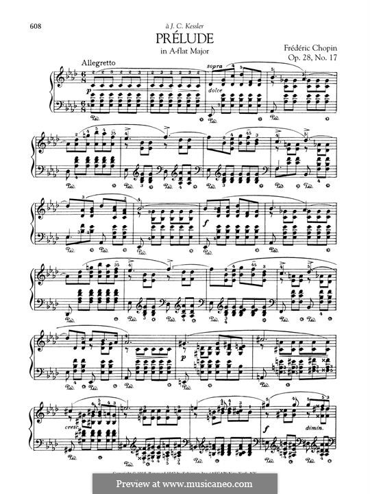 No.17 in A Flat Major: For piano by Frédéric Chopin