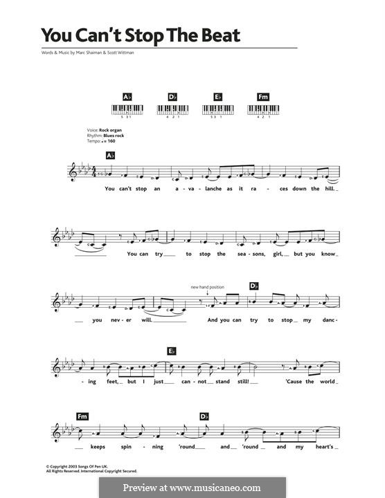 You Can T Stop The Beat From Hairspray By M Shaiman On Musicaneo You Can T Stop The Beat From Hairspray By M Shaiman On Musicaneo