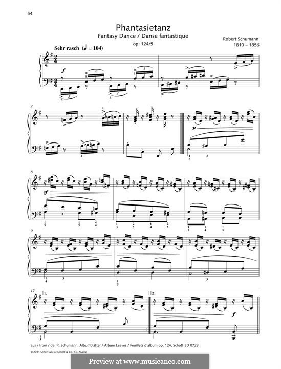 Album Leaves, Op.124: No.5 Fantastic Dance by Robert Schumann