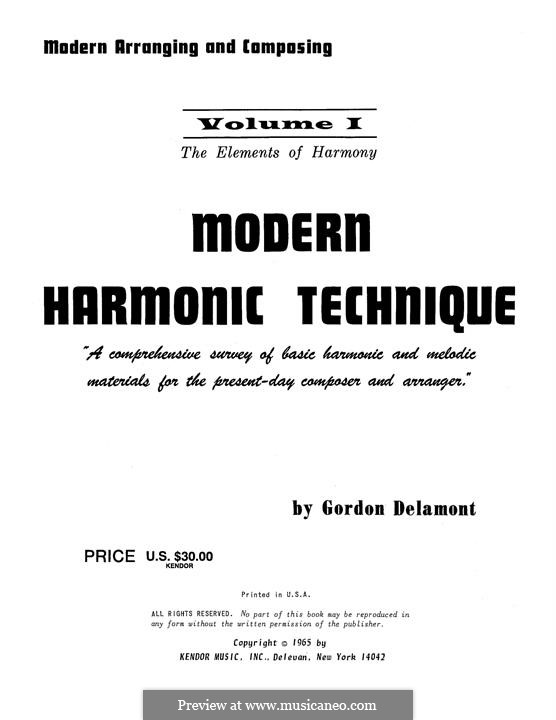 Modern Harmonic Technique, Vol.1: Modern Harmonic Technique, Vol.1 by Gordon Delamont