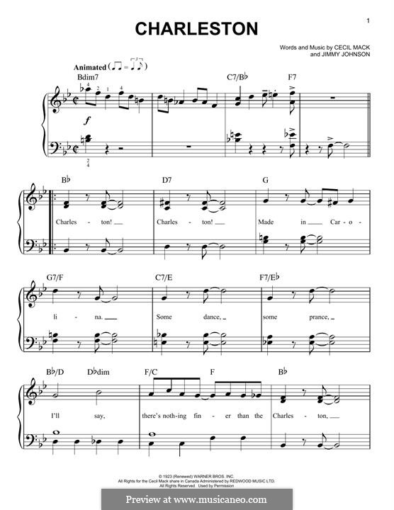 The Charleston: For piano by Cecil Mack