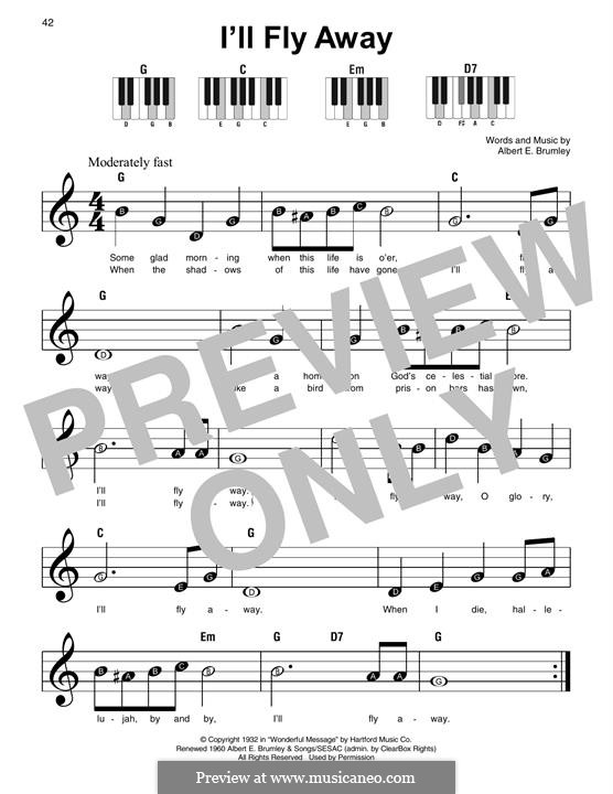 I'll Fly Away: For piano by Albert E. Brumley