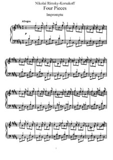 Four Pieces, Op.11: Complete set by Nikolai Rimsky-Korsakov