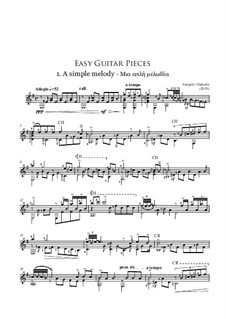 Easy Guitar Pieces No.1 A simple melody: Easy Guitar Pieces No.1 A simple melody by Vangelis Vlahakis