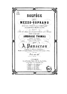 Solfeggio for Mezzo-soprano: Solfeggio for Mezzo-soprano by Auguste-Matthieu Panseron