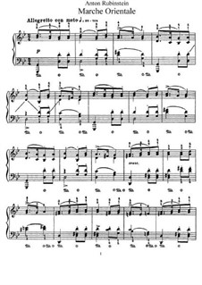 Verschiedene Stücke, Op.93: Heft IX Nr.7 Marche Orientale by Anton Rubinstein