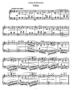 Verschiedene Stücke, Op.93: Heft IX Nr.8 Valse by Anton Rubinstein