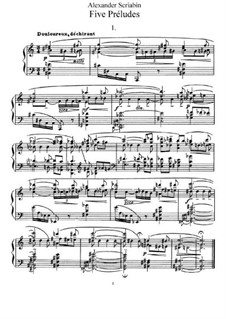 Five Preludes, Op.74: For piano by Alexander Scriabin