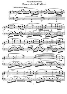 Barcarolle in E Minor, Op.14: For piano by Xaver Scharwenka