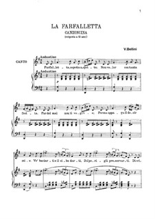 La farfalletta: G Major by Vincenzo Bellini