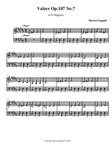Valzers, Op.107: Valzer No.7 in Si Maggiore by Marzia Gaggioli