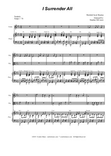 I Surrender All: Duet for violin and viola by Winfield Scott Weeden