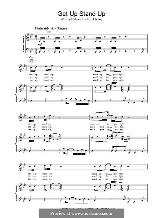 Get Up Stand Up: For voice and piano (or guitar) by Bob Marley, Peter Tosh
