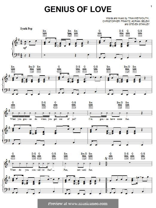 Genius of Love (Tom Tom Club) by A. Belew, C. Frantz, T. Weymouth, S