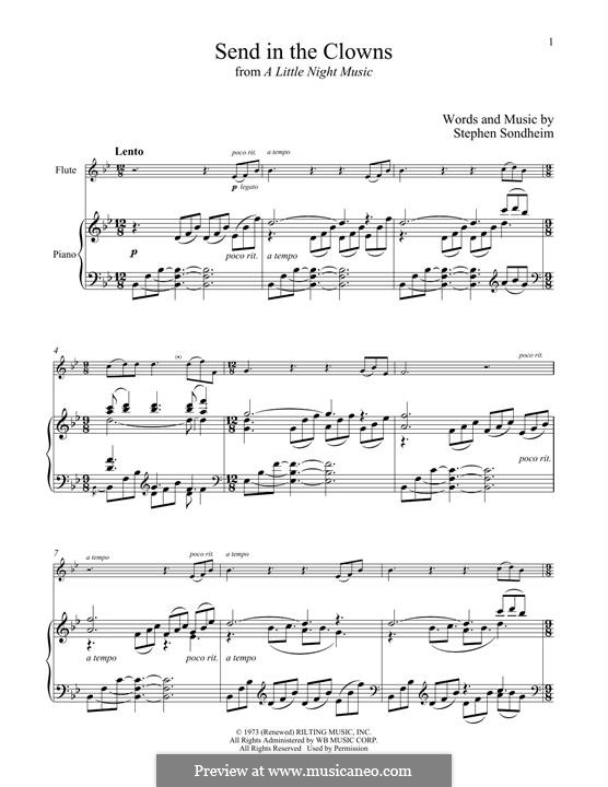 Send in the Clowns (from A Little Night Music): For flute and piano by Stephen Sondheim