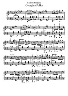 Jiřinková Polka (Georgina Polka), T.8: For piano by Bedřich Smetana