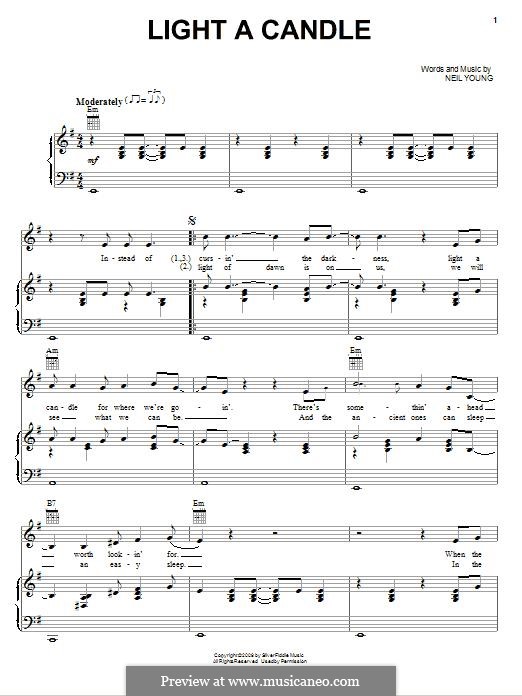 Light a Candle by N. Young sheet music on MusicaNeo