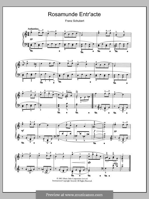 Quintet for Strings and Piano 'The Trout', D.667 Op.114: Movement IV (Theme). Version for piano by Franz Schubert