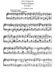Twelve Pieces , TH 138 Op.40: Pieces No.2, 6, 9, 10 by Pyotr Tchaikovsky