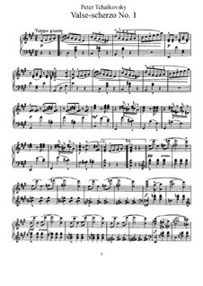 Waltz-Scherzo, TH 129 Op.7: For piano by Pyotr Tchaikovsky