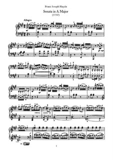 Sonata for Piano No.45 in A Major, Hob.XVI/30: For a single performer by Joseph Haydn