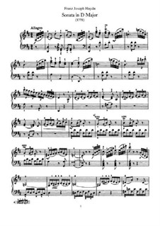 Sonata for Piano No.34 in D Major, Hob.XVI/33: For a single performer by Joseph Haydn