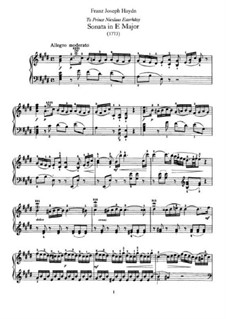 Sonata for Piano No.37 in E Major, Hob.XVI/22: For a single performer by Joseph Haydn
