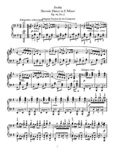 No.2 Dumka: For piano four hands by Antonín Dvořák