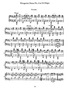 Dance No.6 in D Flat Major: First part, Second part by Johannes Brahms